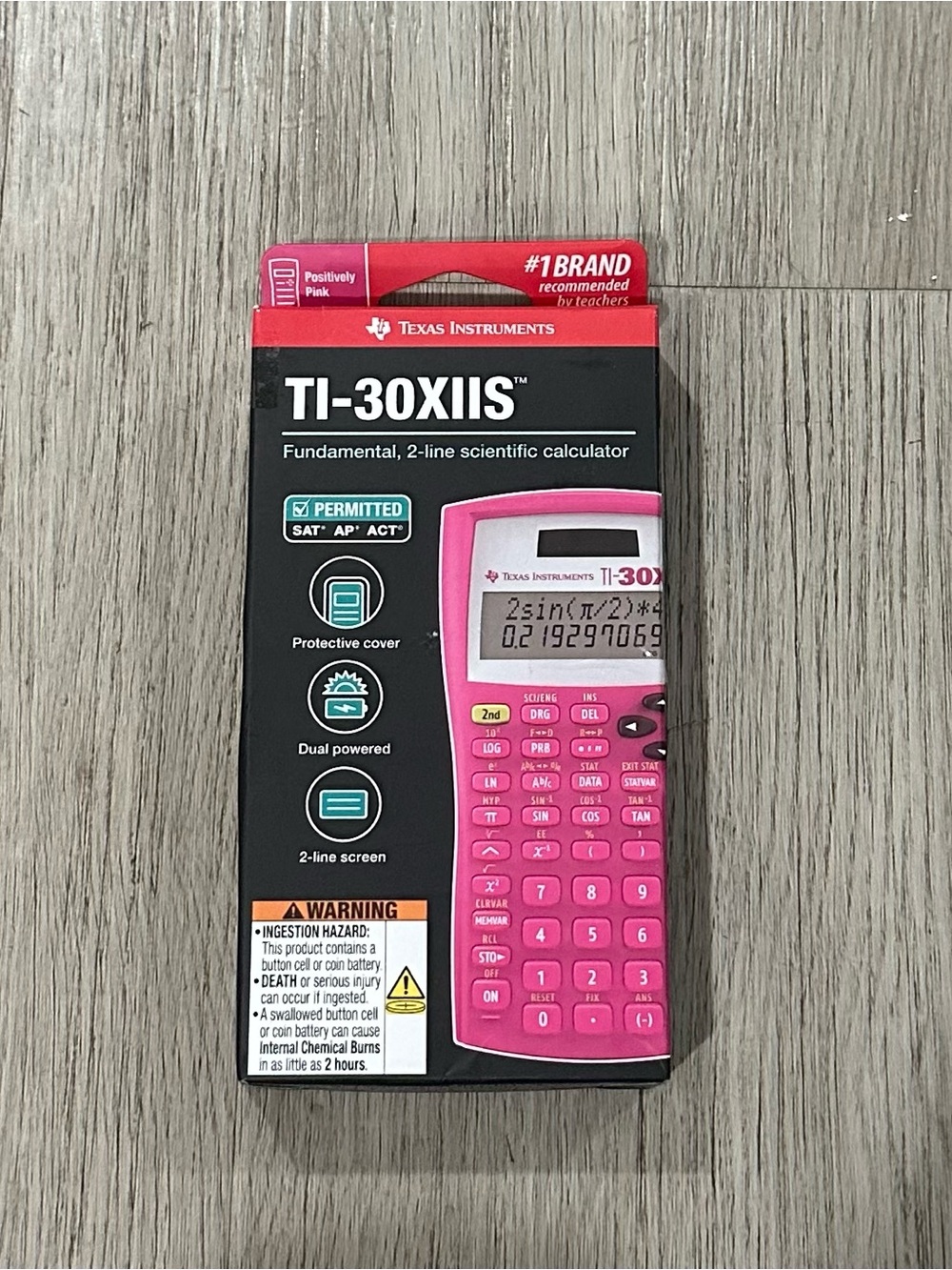 Texas Instruments Pink TI-30XIIS 2-Line Scientific Calculator